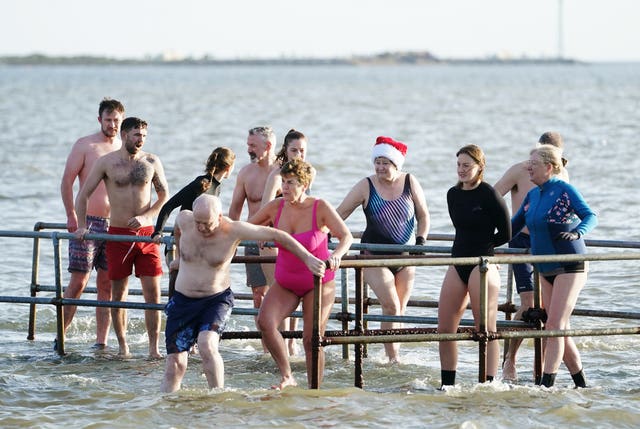 Clontarf Yacht & Boat Club Christmas swim in aid of RNLI