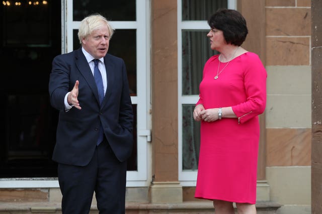 Arlene Foster and Boris Johnson