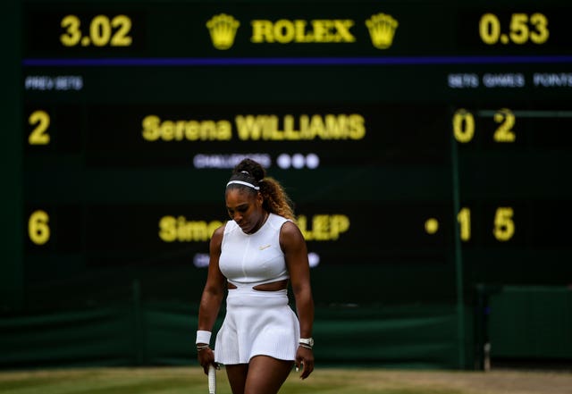 Serena Williams was well beaten by Simona Halep in the Wimbledon final