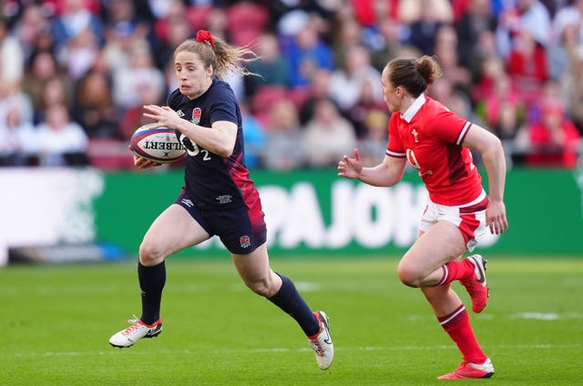 England's Abby Dow makes a break