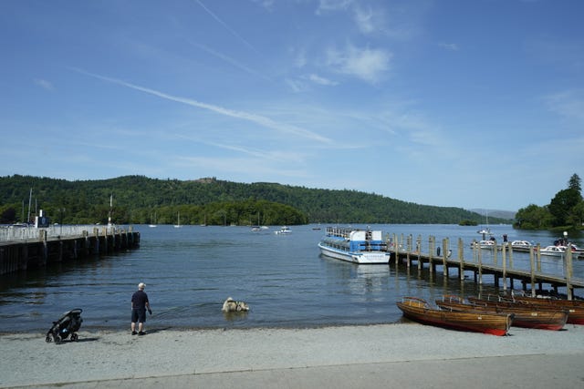 People at Lake Windermere, Cumbria