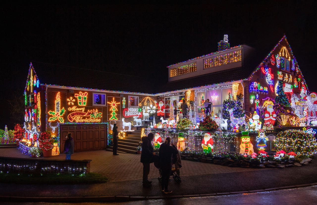Incredible Christmas light displays switched on to bring early festive