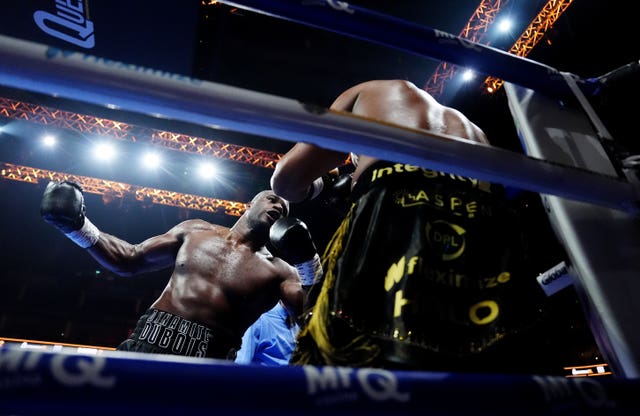 Daniel Dubois (left) launched a relentless assault at Fabio Wardley at The O2 Arena 