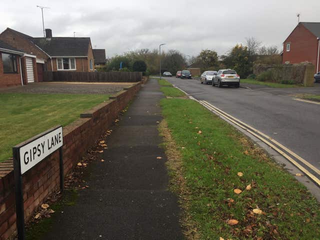 Gipsy Lane in Taunton where Jim Booth was attacked (Johanna Carr/PA)