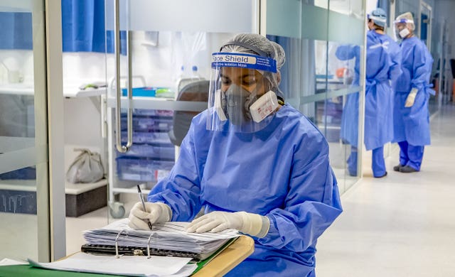 Health workers wearing PPE