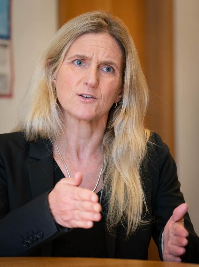 Kim Leadbeater in her office in the Houses of Parliament