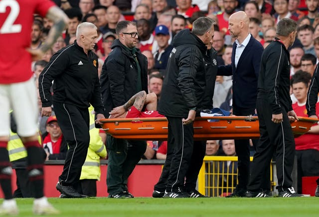 Antony left Manchester United's win against Chelsea on a stretcher