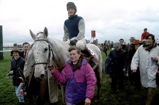 Desert Orchid after winning his fourth King George VI Chase