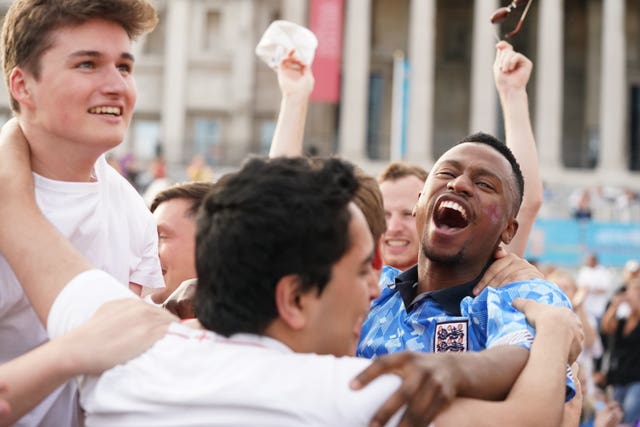 Fans watching Ukraine v England