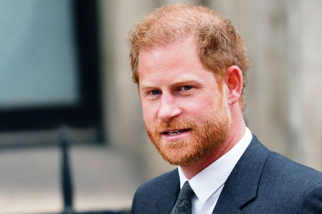The Duke of Sussex is one of several individuals suing NGN (Victoria Jones/PA)