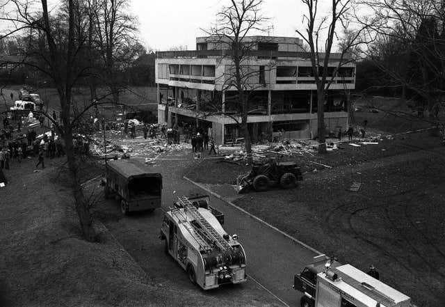 Aldershot bomb wreckage