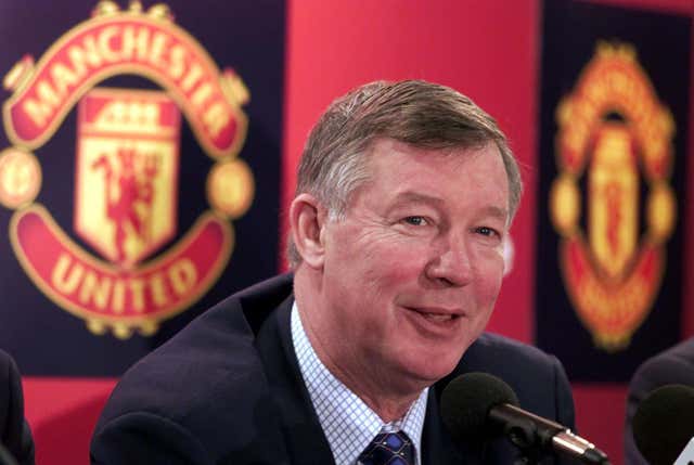 Manchester United manager Sir Alex Ferguson talks to the media at a press conference, held at the club’s Old Trafford stadium, where it was confirmed that he would remain in charge of the side for a further three years