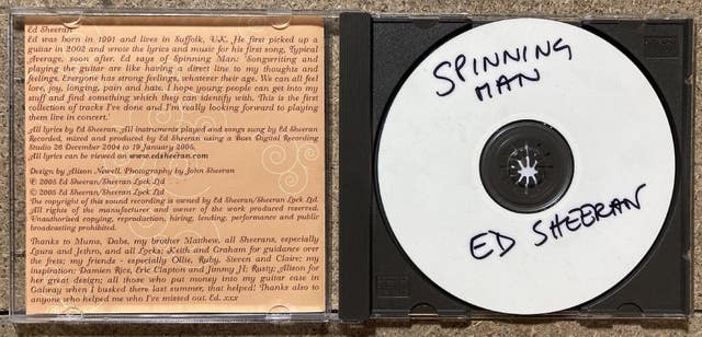 Ed Sheeran rare demo CD to be auctioned