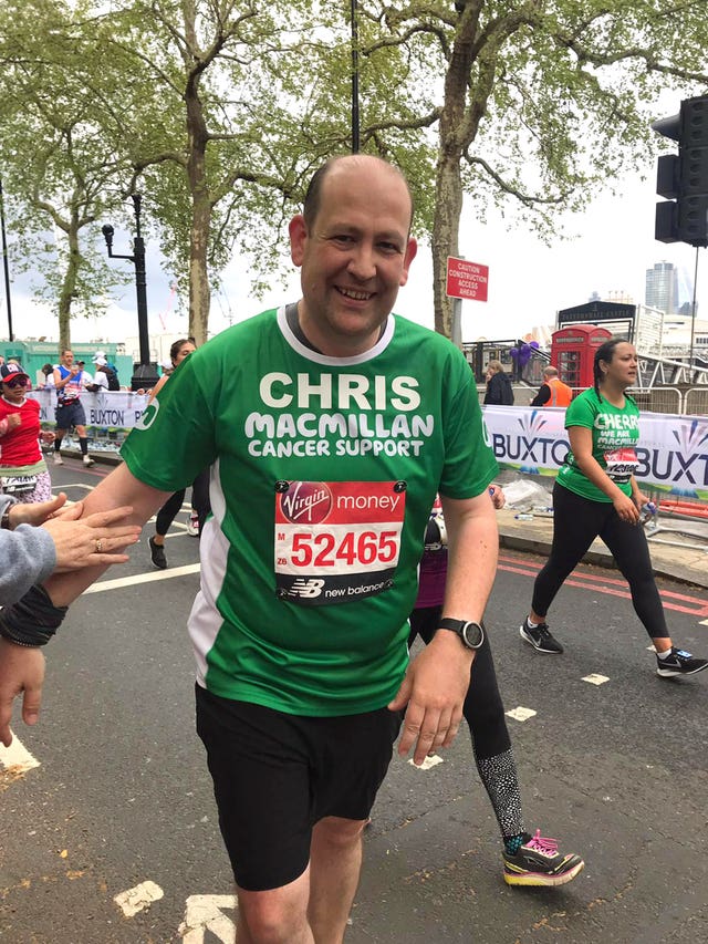 Macmillan charity marathon runner