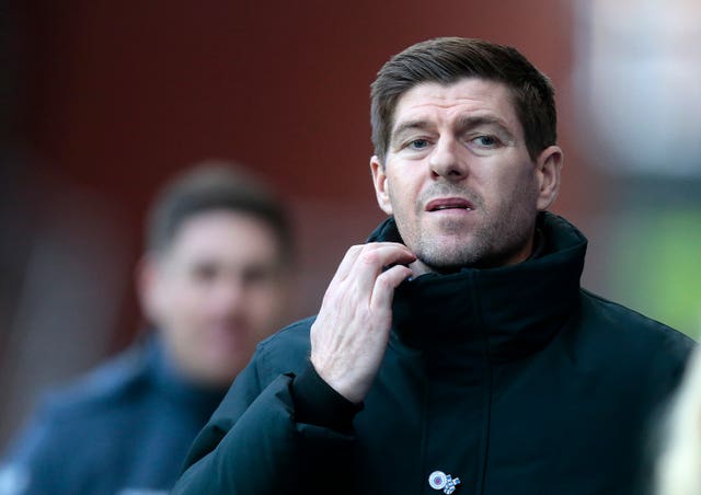 Rangers manager, Steven Gerrard looks on as his side struggle to finish off Hamilton 