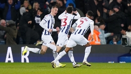 Mikey Johnston, centre, opened the scoring in West Brom’s win over Coventry