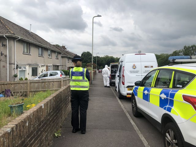 Police cordoned off a property near the river (Claire Hayhurst/PA)