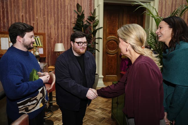 The Duchess of Edinburgh meeting Steven Stokey-Daley