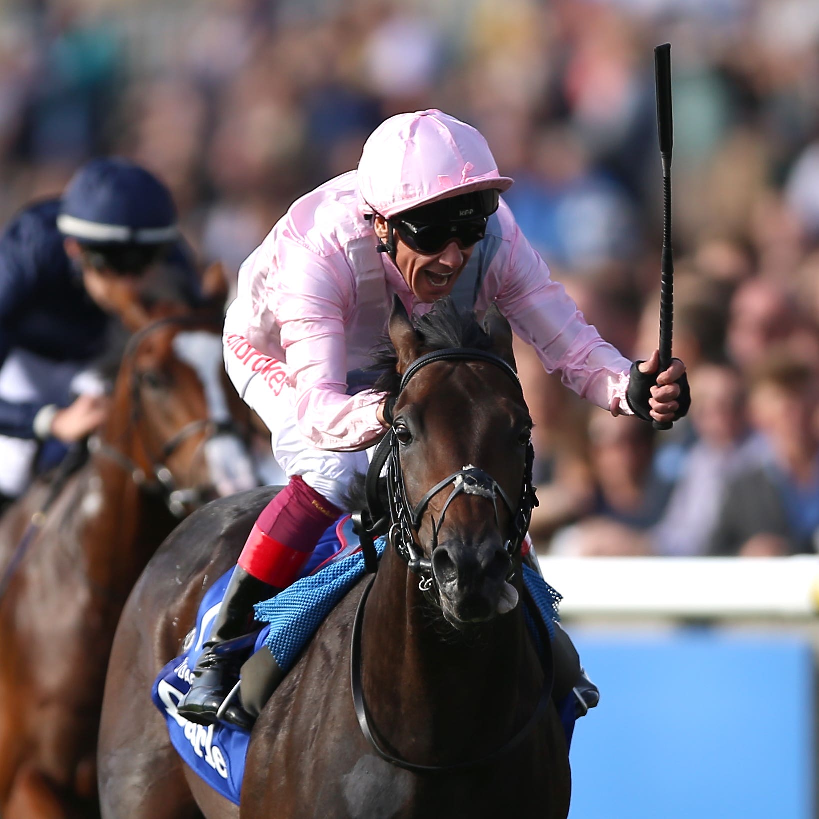 Too Darn Hot wins the Dewhurst Stakes at Newmarket