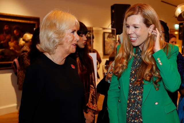 The Duchess of Cornwall (left) with Boris Johnson’s wife Carrie 
