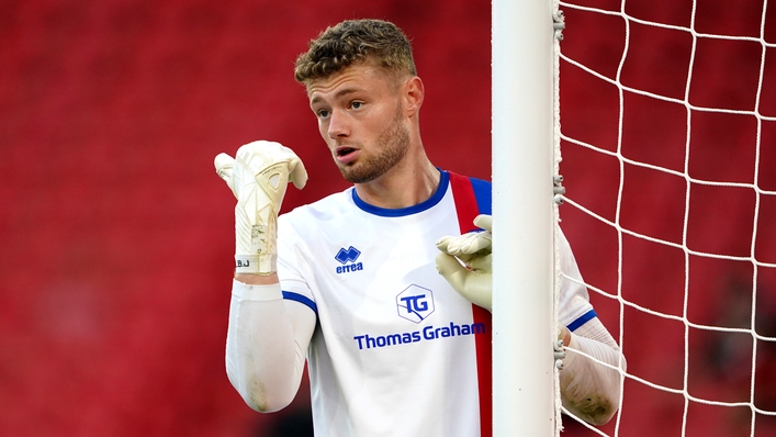 Lukas Jensen was in fine form to earn Accrington a point at Cheltenham (Zac Goodwin/PA)