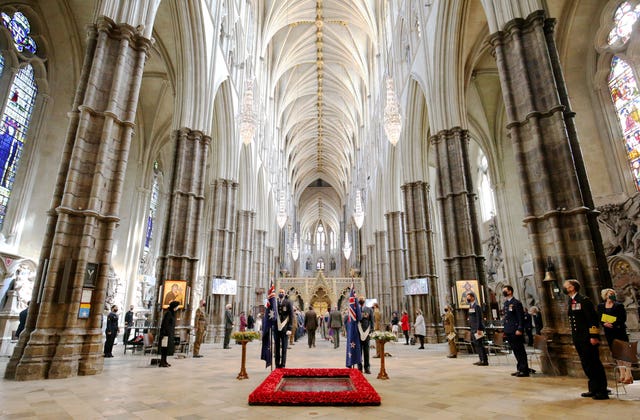 The view of the Nave from the Great West Door of Westminster Abbey