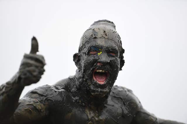 Joel Hicks takes part in the Maldon Mud Race