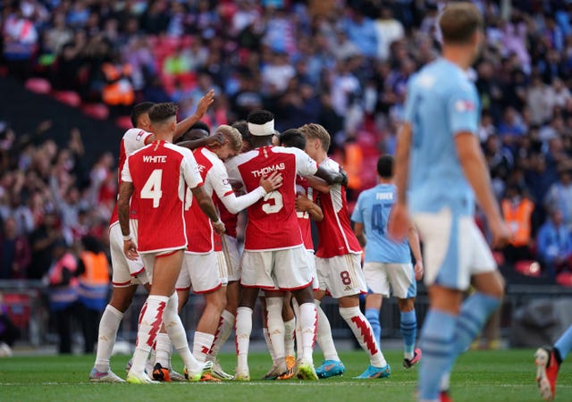 Arsenal beat treble-winners Manchester City on penalties to win Community Shield