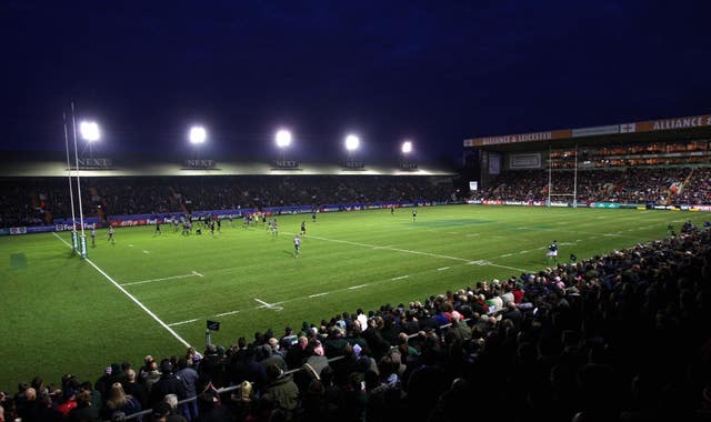 General view of Welford Road during a game
