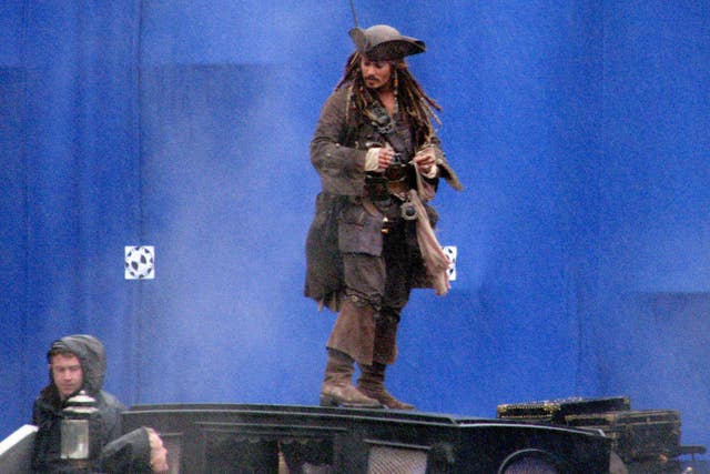 Pirates of the Caribbean filming – London