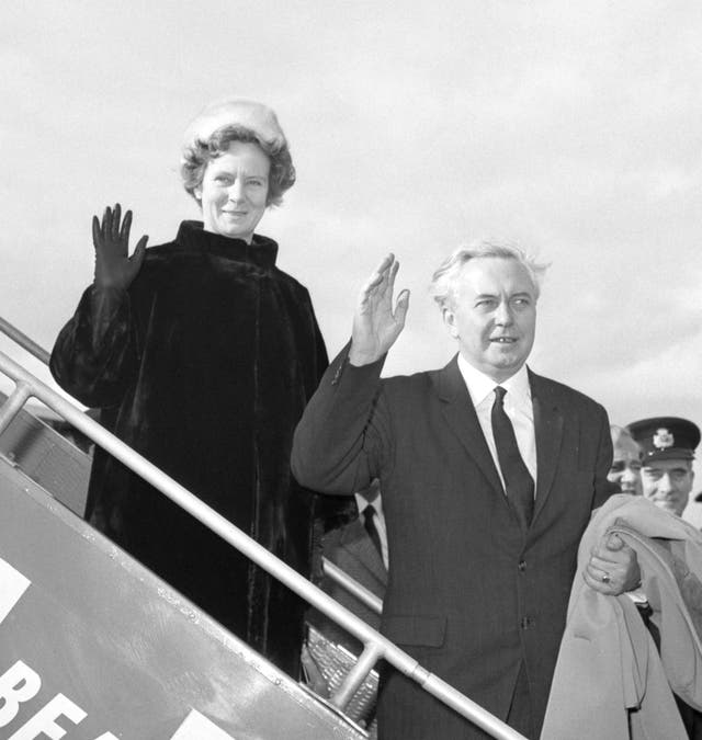 Politics – Harold and Mary Wilson – London Airport