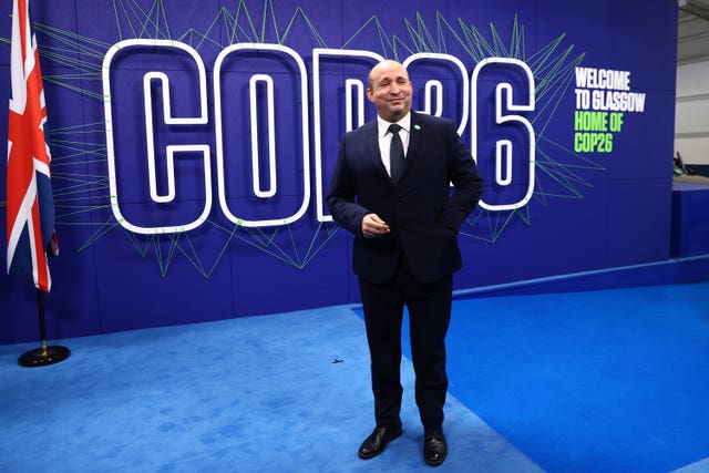 Naftali Bennett at the Cop26 meeting (Adrian Dennis/PA)