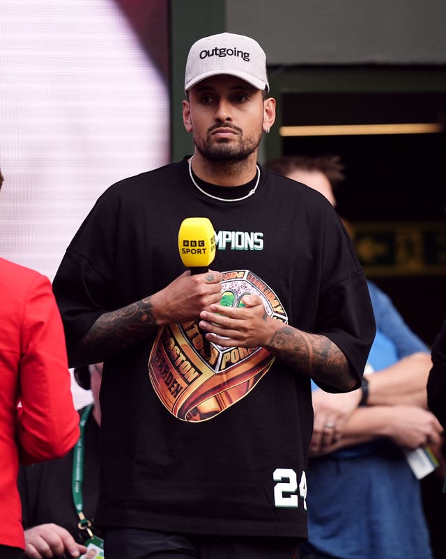 Nick Kyrgios worked as a TV pundit at Wimbledon last year 