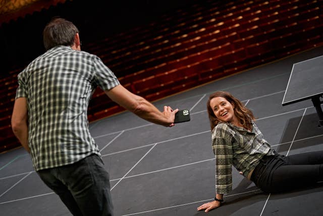 Claire Foy during rehearsal for Duncan MacMillan’s play Lungs 