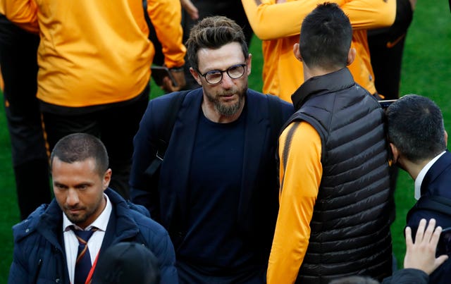 Eusebio Di Francesco took his side to the Champions League semi-finals last season, where they were edged out by Liverpool. (Martin Rickett/PA)