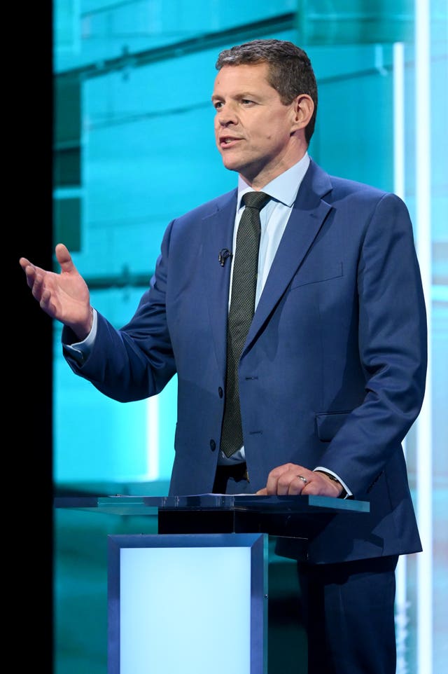 Plaid Cymru's Rhun ap Iorwerth takes part in the ITV Election Debate 