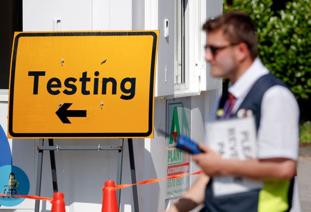 A Covid-19 testing centre at Bradford University in West Yorkshire (Danny Lawson/PA)