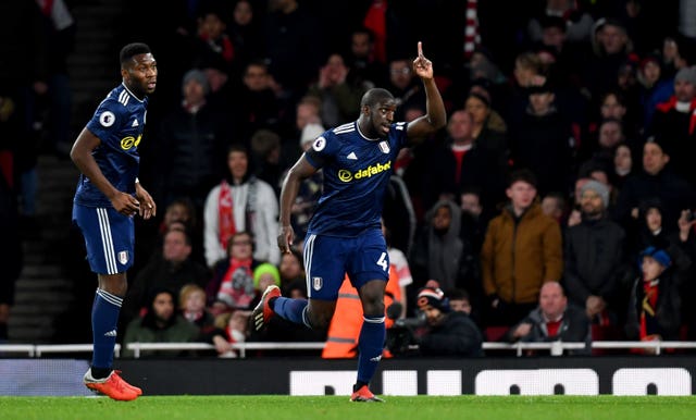 Fulham’s Aboubakar Kamara (right) breached the Arsenal defence 