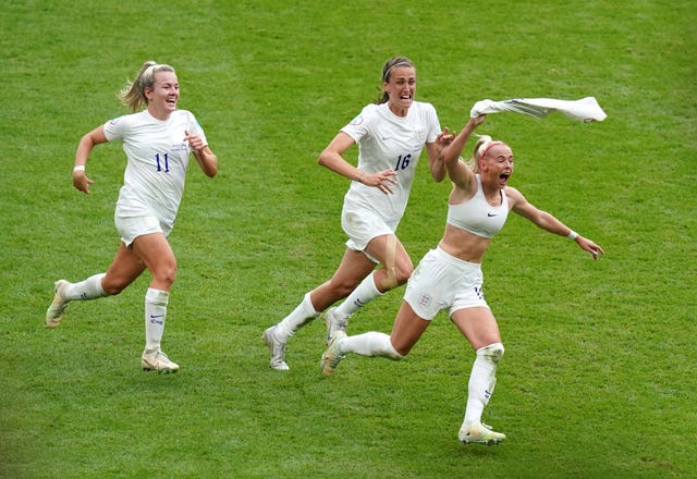 Bronze set up the winning goal for Chloe Kelly (right) in the final