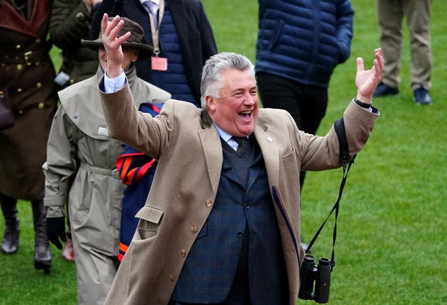 Yes! Paul Nicholls celebrates 