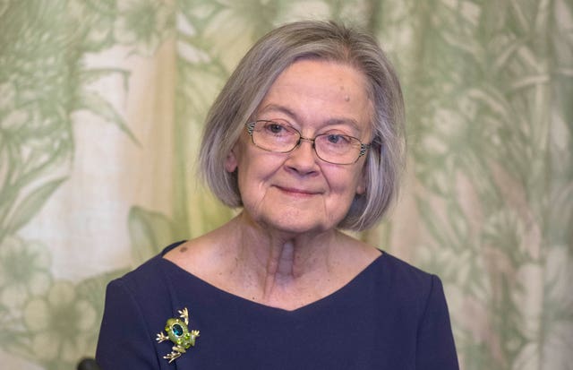 Lady Hale exhibited a frog brooch at an event in 2017