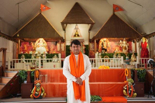 Shri Rajrajeshwar Guruji, at the Siddhashram Shakti Centre in Harrow