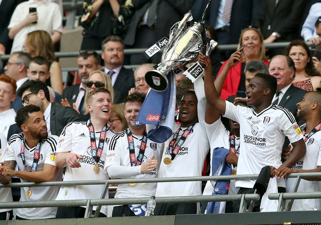 Ryan Sessegnon (second right) played a key role in helping Fulham win promotion to the Premier League in the 2017-18 season