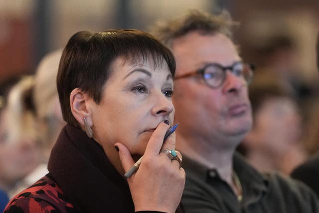 Caroline Lucas and Hugh Fearnley-Whittingstall at the summit