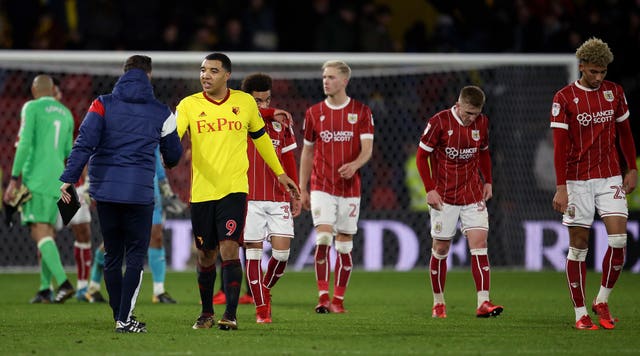 Troy Deeney scored as Watford picked up a rare win with victory over Bristol City in the FA Cup third round.