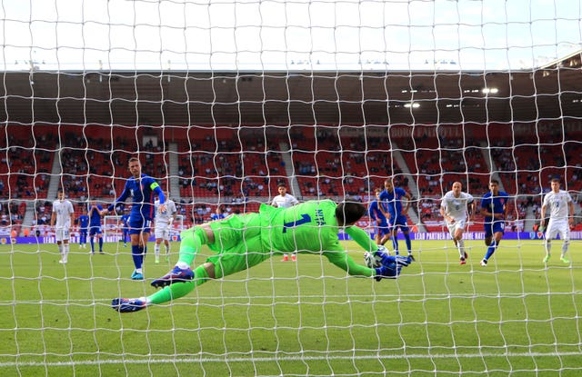 Romania goalkeeper Florin Nita denied Jordan Henderson from the penalty spot during England's 1-0 win