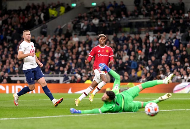 Saturday's 3-0 loss to Manchester United was Tottenham's fifth Premier League defeat of the season (John Walton/PA).