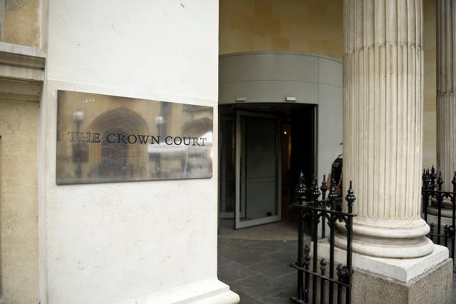 A general view of the mirrored sign outside Bristol Crown Court