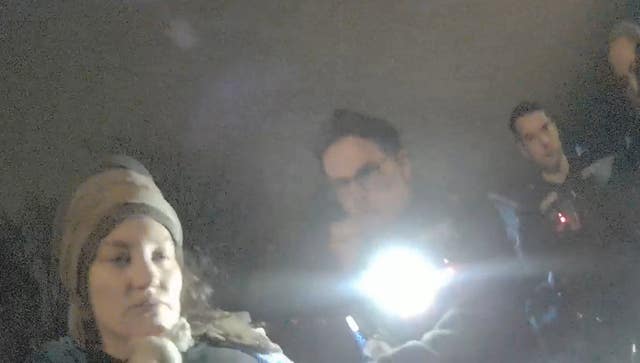Screen grab taken from body worn camera footage of the moment Constance Marten was arrested in the street
