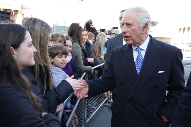 The king meets the public
